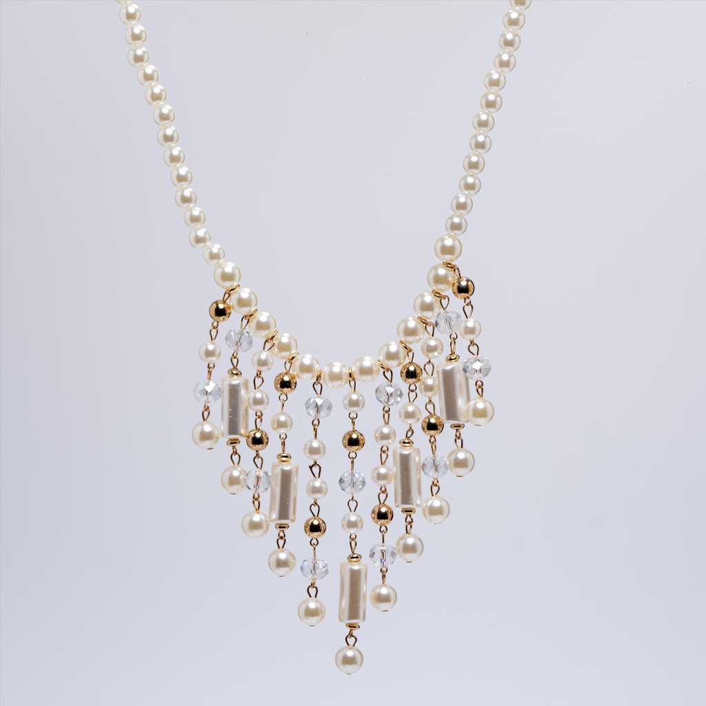 Fashion Jewelry Set | Pearl Necklace with earrings #19