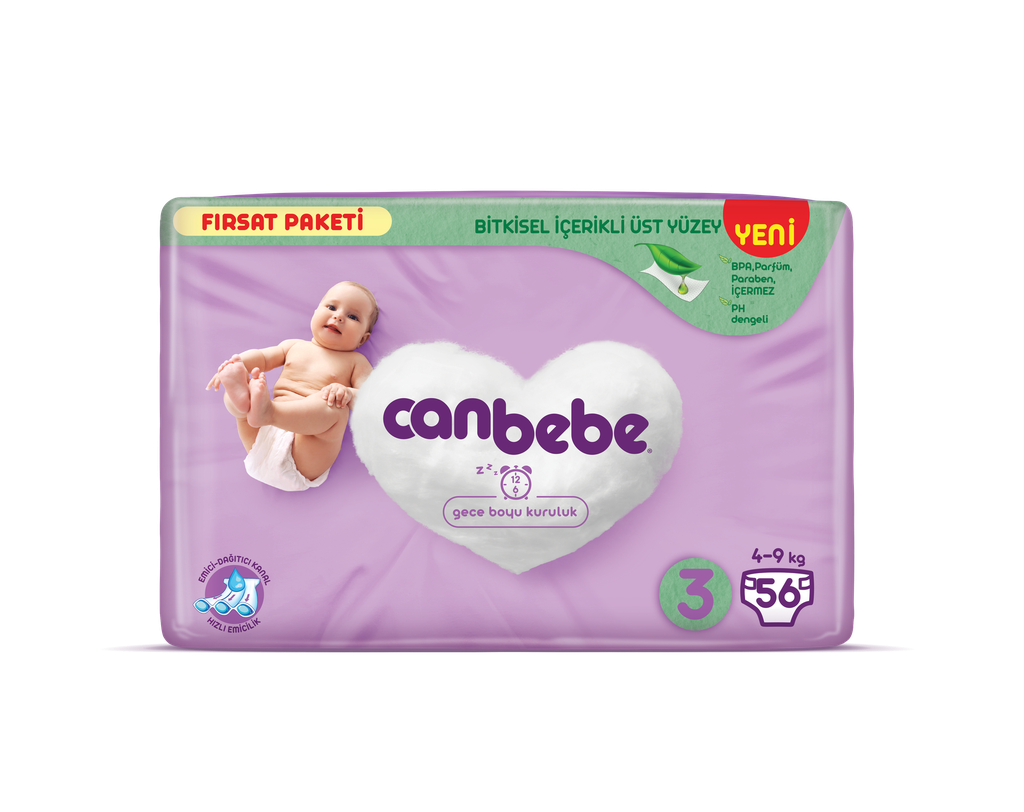CANBEBE Couches à Bandes #3 Midi x56