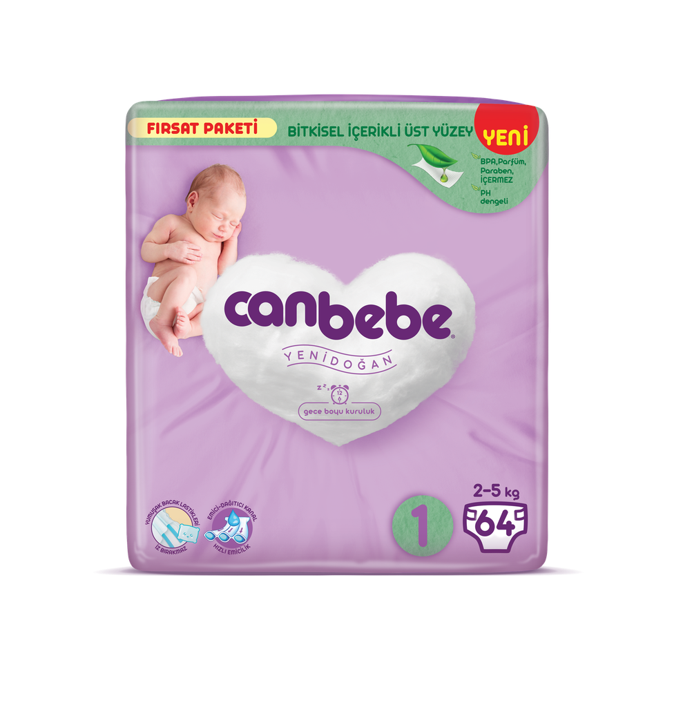 Couches en bandes CANBEBE #1 Nouveau-né x64