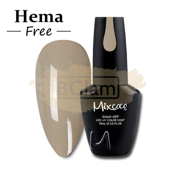 Mixcoco Soak-Off Gel Polish 7.5ml - Cream Grey 206 (NH 03)
