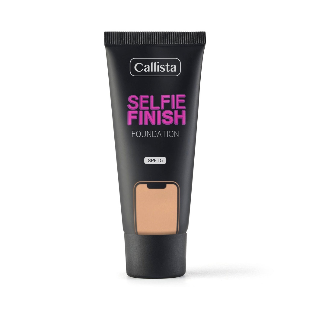 CALLISTA SELFIE FINISH FOUNDATION 132 - Light Beige - SPF 15 - 25ml