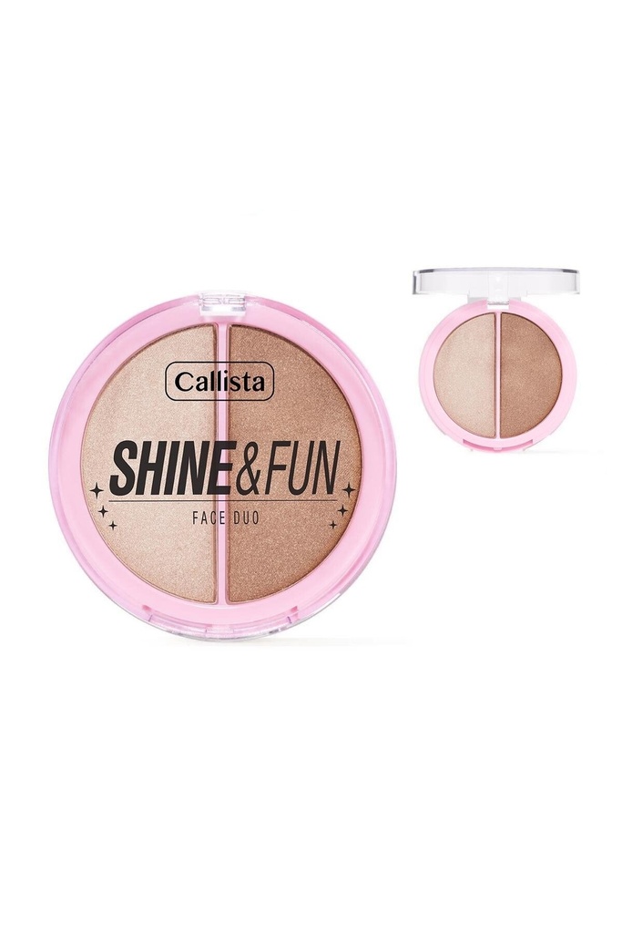 CALLISTA SHINE&FUN FACE DUO 100 Sparkle Crew Blush & Highlight Palette 10g