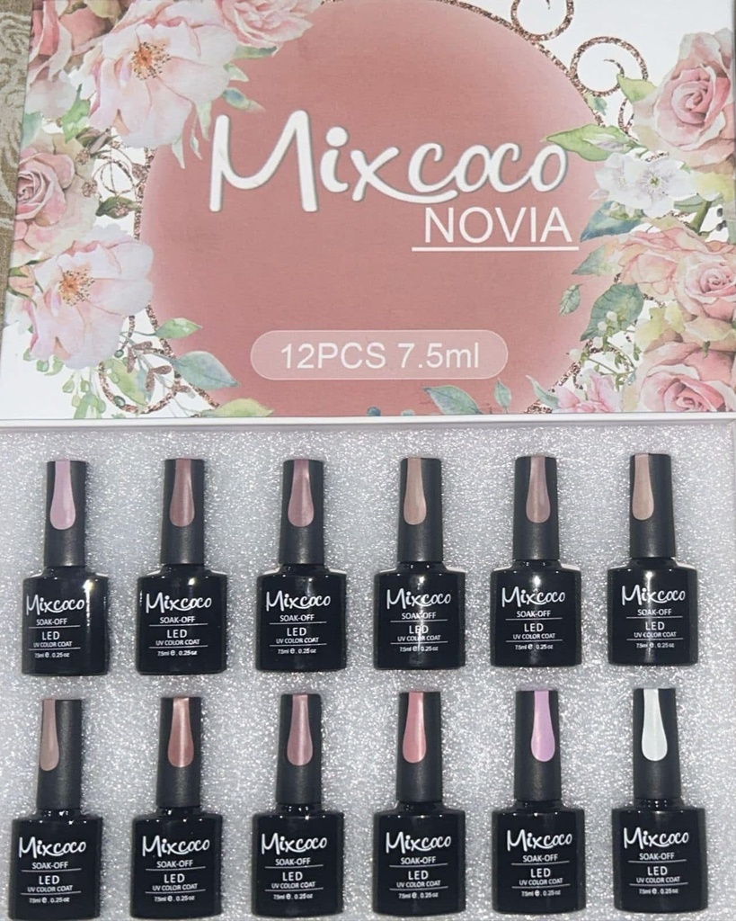 Mixcoco Novia French Gel Polish Kit 7.5ml | 12pcs Professional Gel Polish