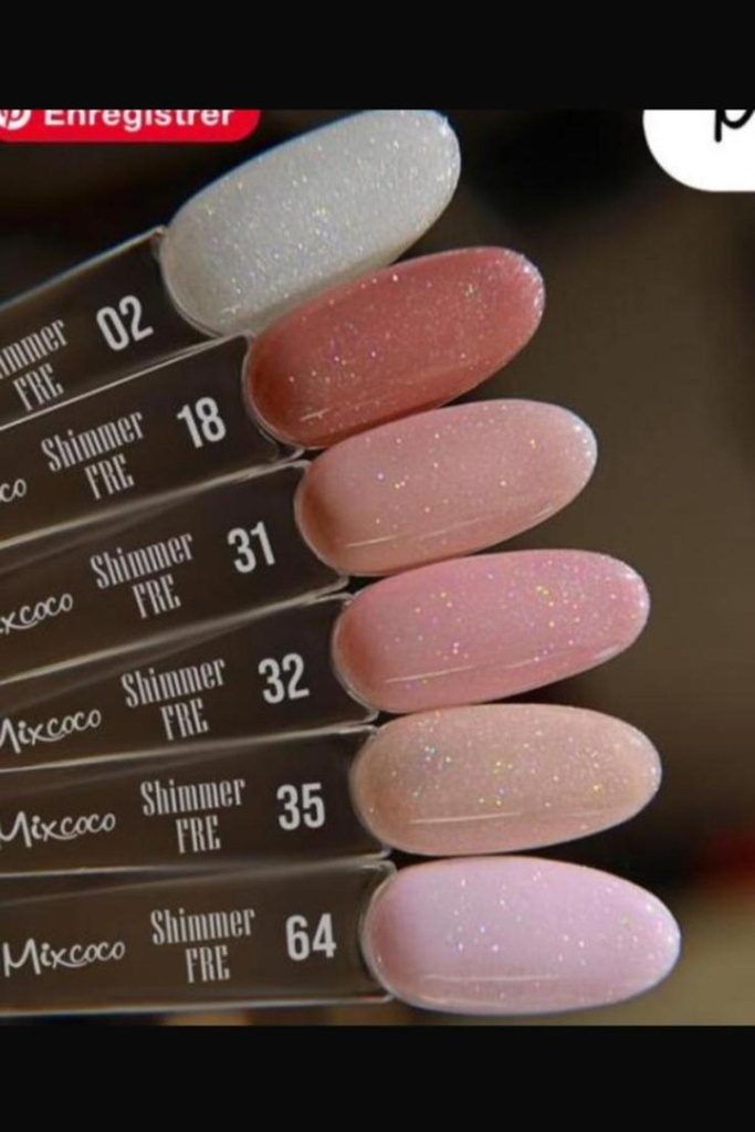 Mixcoco Soak-Off Gel Polish 15ml | Shimmer French Collection