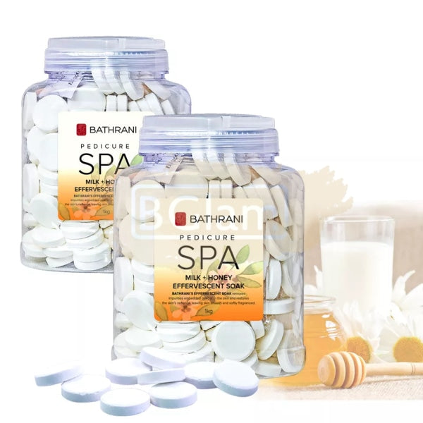 Bathrani Pedicure Spa Effervescent Soak 250g - Milk & Honey