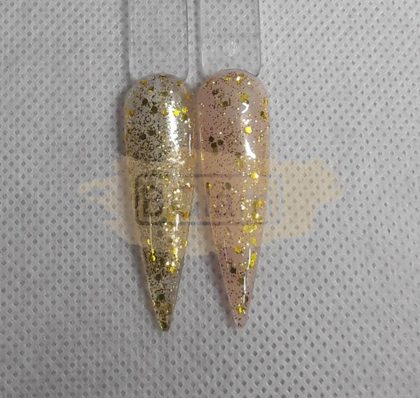 Mixcoco Soak-Off Gel Polish 15ml - KM Clear Glitter - Gold