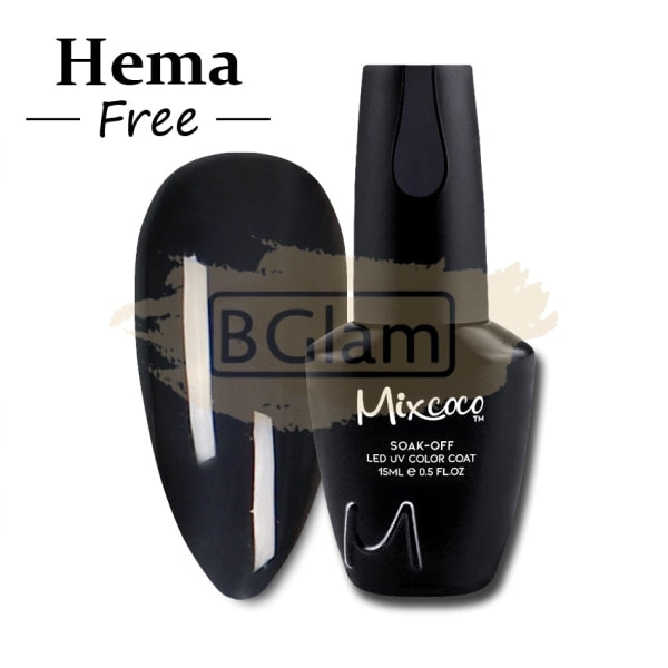 Mixcoco Soak-Off Gel Polish 15ml - Naked 203 (Smoke Black)