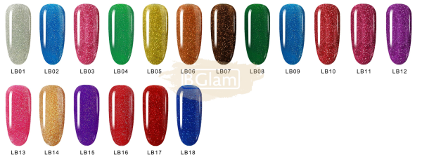 Mixcoco Soak-Off Gel Polish 15ml - Shine Glitter LB