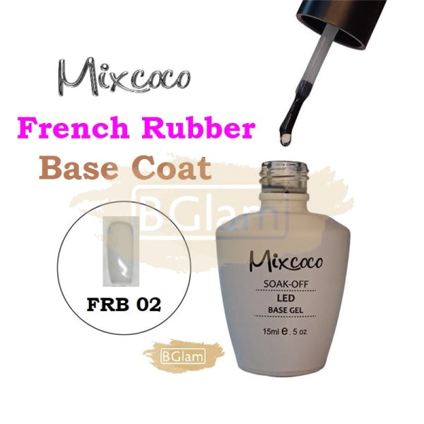Mixcoco Soak-Off UV French Rubber Base Coat for Gel Polish 15ml