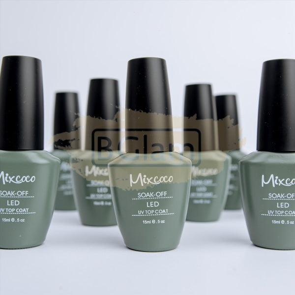 Mixcoco Soak-Off UV No Wipe Top Coat for Gel Polish 15ml