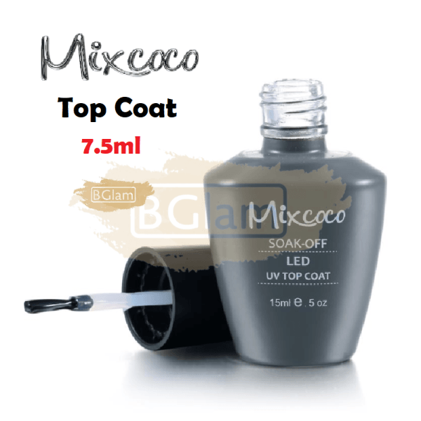 Mixcoco Soak-Off UV No Wipe Top Coat for Gel Polish 7.5ml