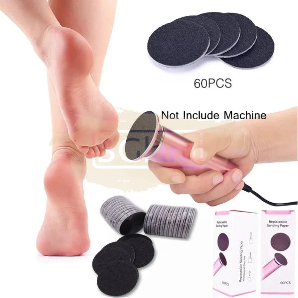 Sanding Paper Disc Refills for Electric Foot File Callus Machine (60 pcs)