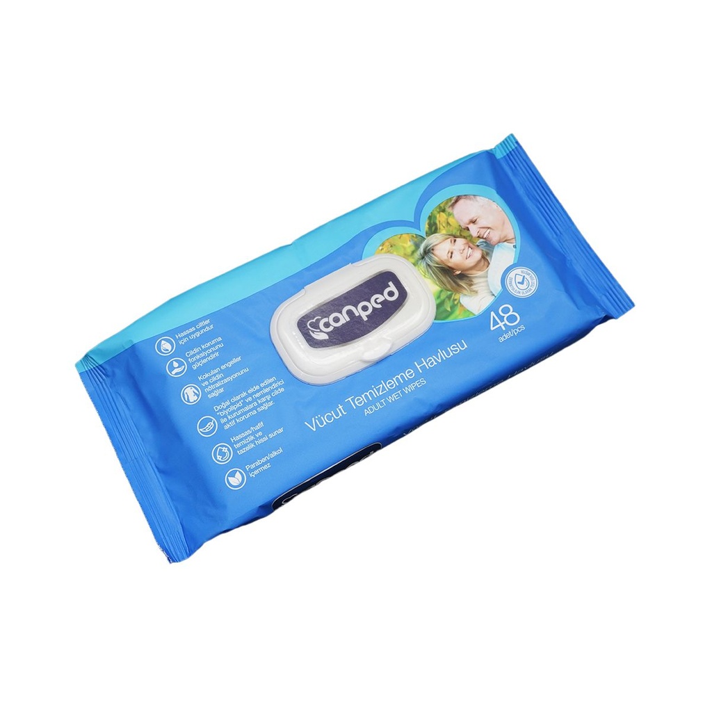 Lingettes humides adultes Canped 48