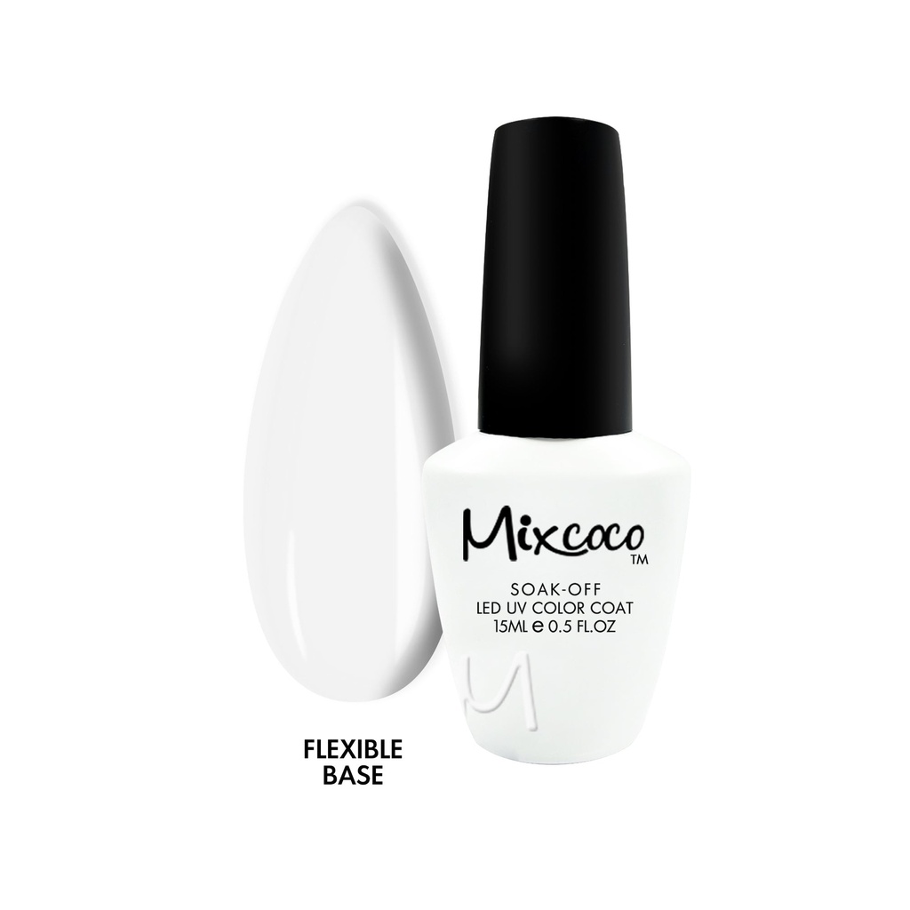 Mixcoco Soak-Off UV Flexible Rubber Base Coat for Gel Polish 15ml