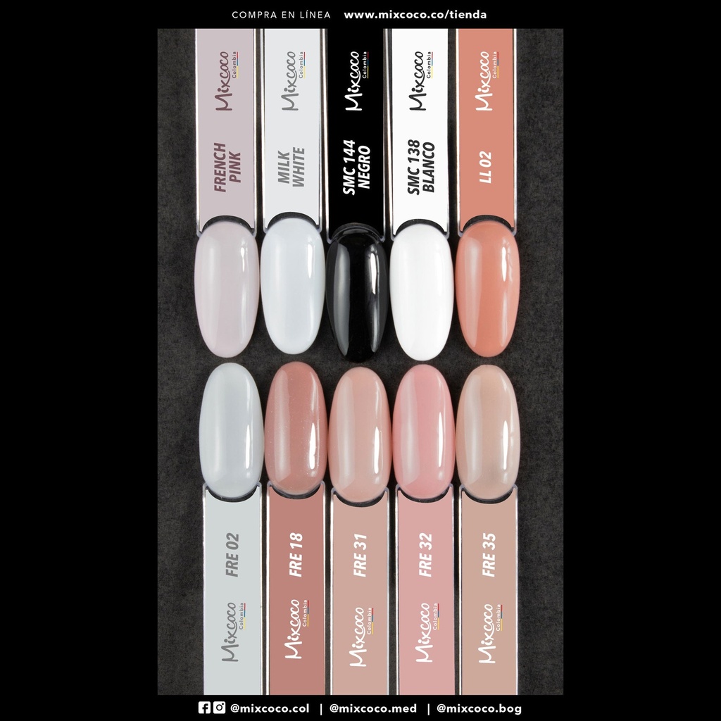 Mixcoco Soak-Off Gel Polish 15ml - French 02