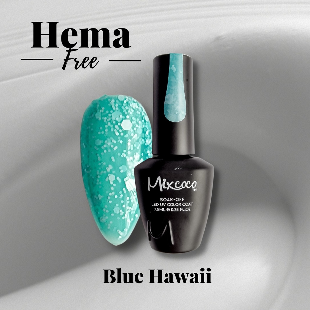 Mixcoco Soak-Off Gel Polish 15ml | Snow Gel Collection | Blue Hawaii
