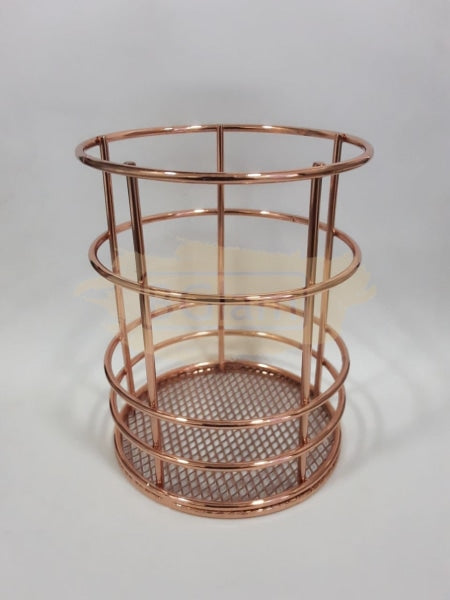 Brush Holder Round Cylinder - Rose Gold