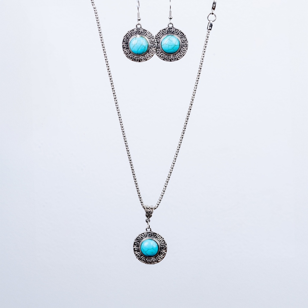 Fashion Jewelry | Earrings and chain | Turquoise #43