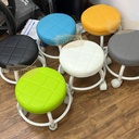 Low stool on wheels